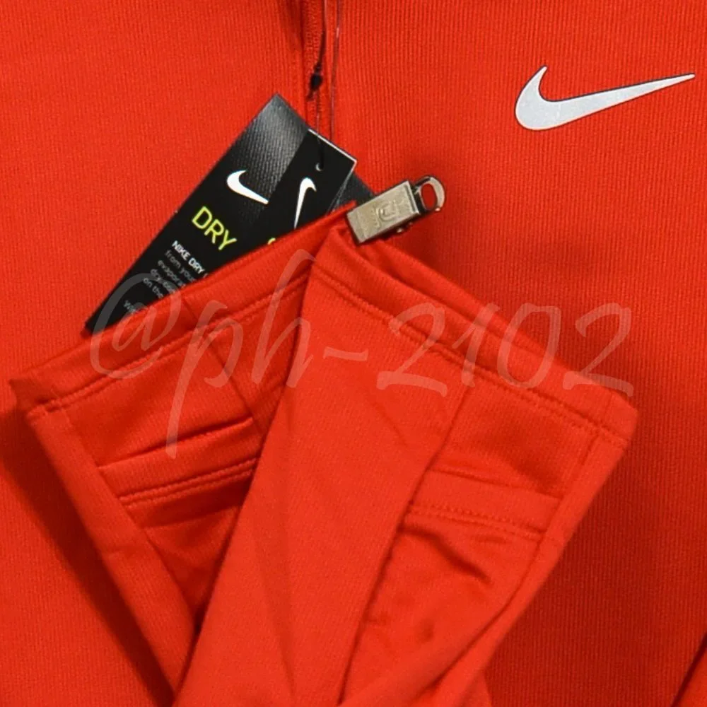 Nike Dri-FIT Men's 1/2-Zip Running Top RED - Picture 6 of 8